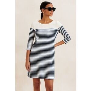 Soft Joie Alyce Striped Mini Dress Black White 3/4 Sleeve Women Size XSmall